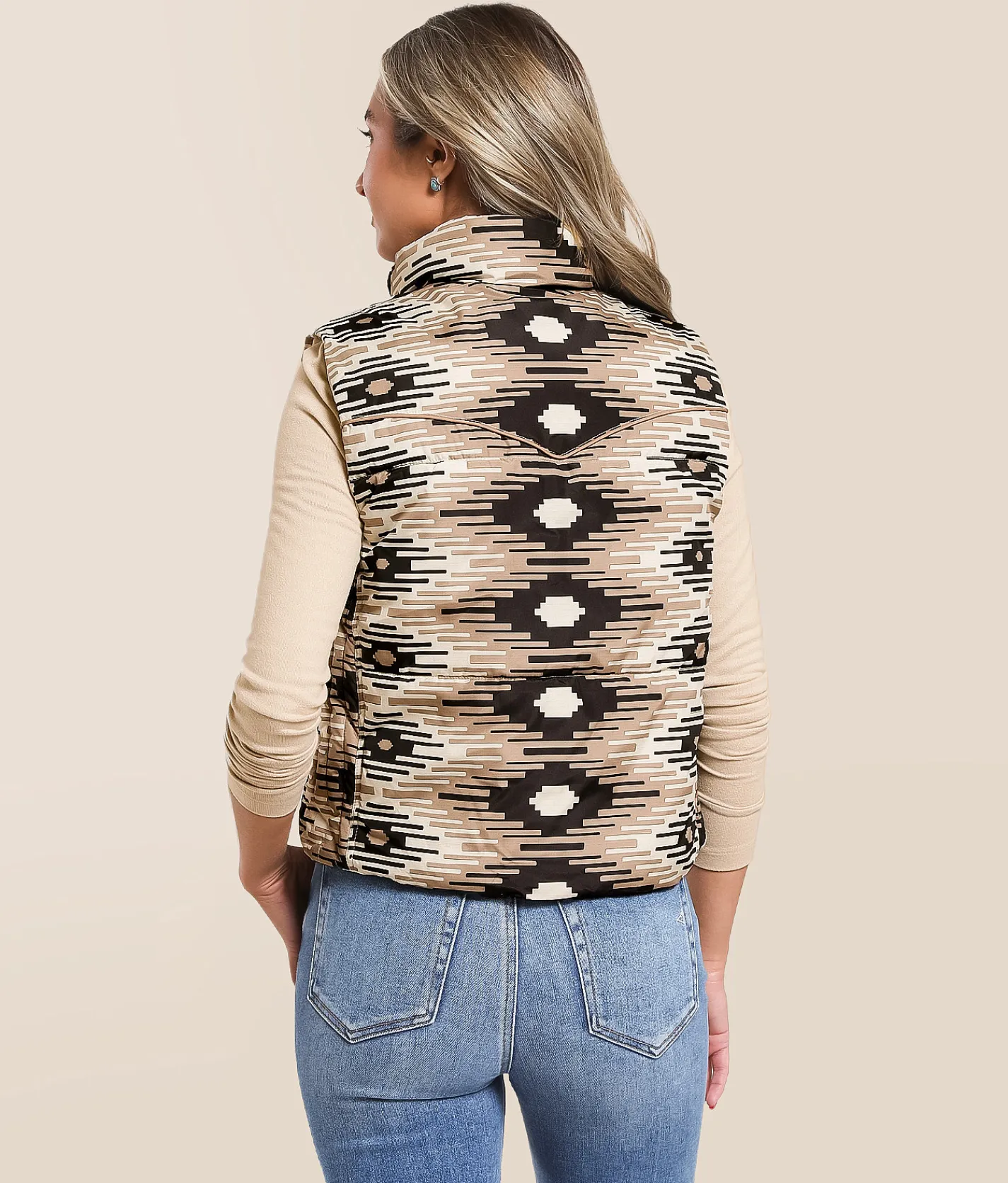 Hooey Briar Reversible Puffer Vest Whitecap Online