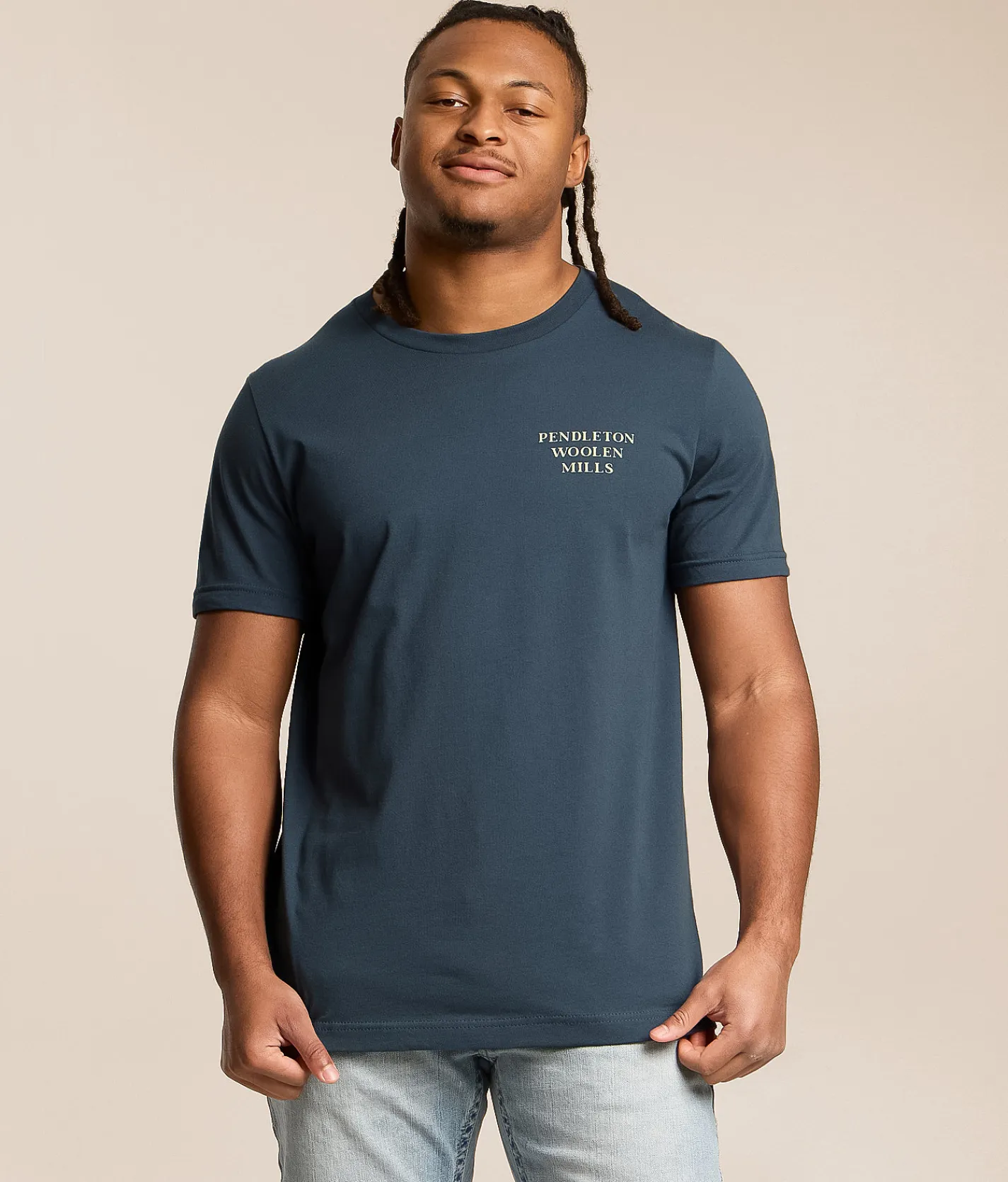 Pendleton Bridge Creek Vintage T-Shirt Navy Blue Outlet