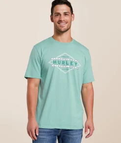 Tops|Graphic T-Shirts | Hurley Bridge T-Shirt Broken Jade Heather