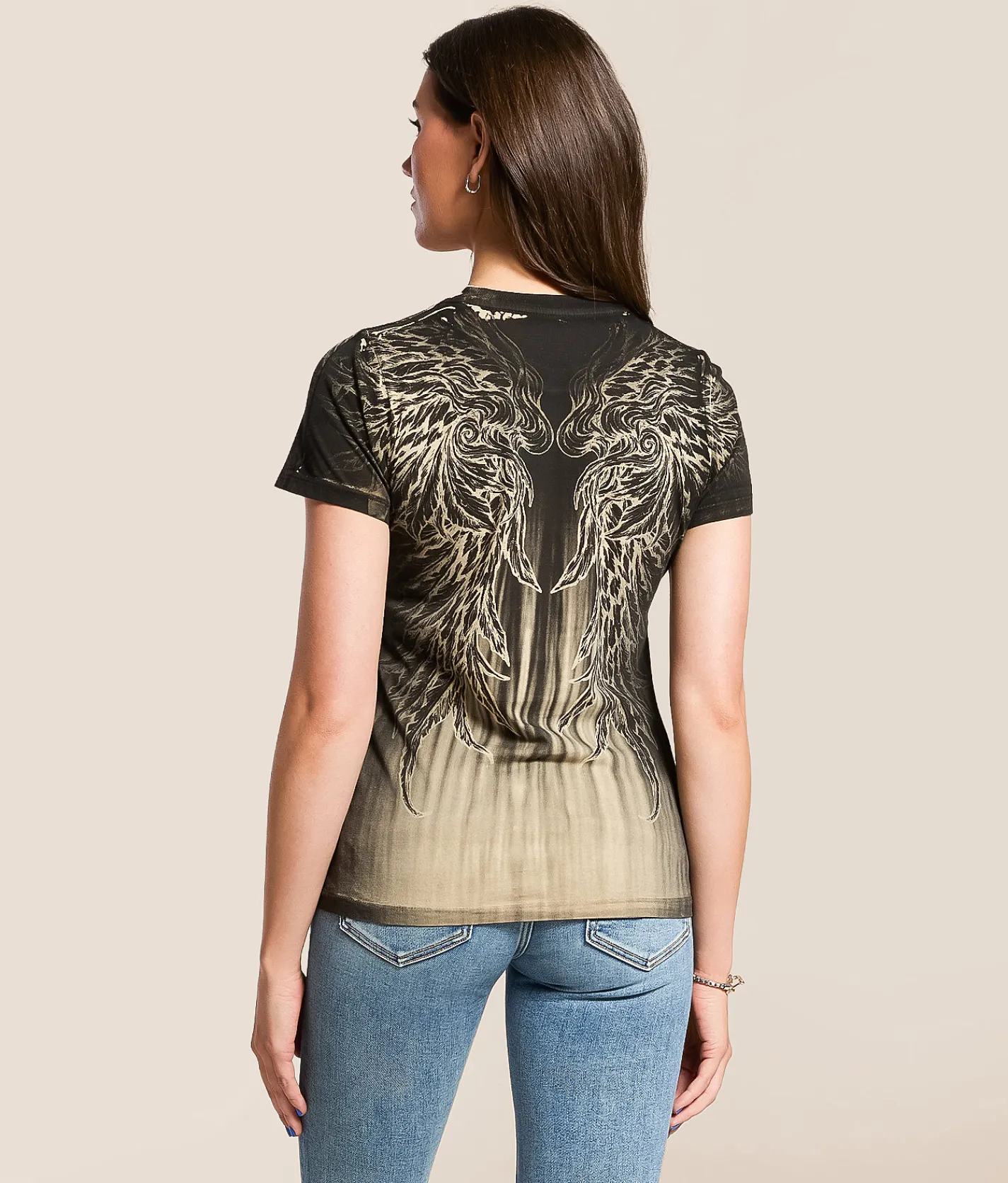 Affliction Briessa T-Shirt Mojave Desert Lava Wash Discount