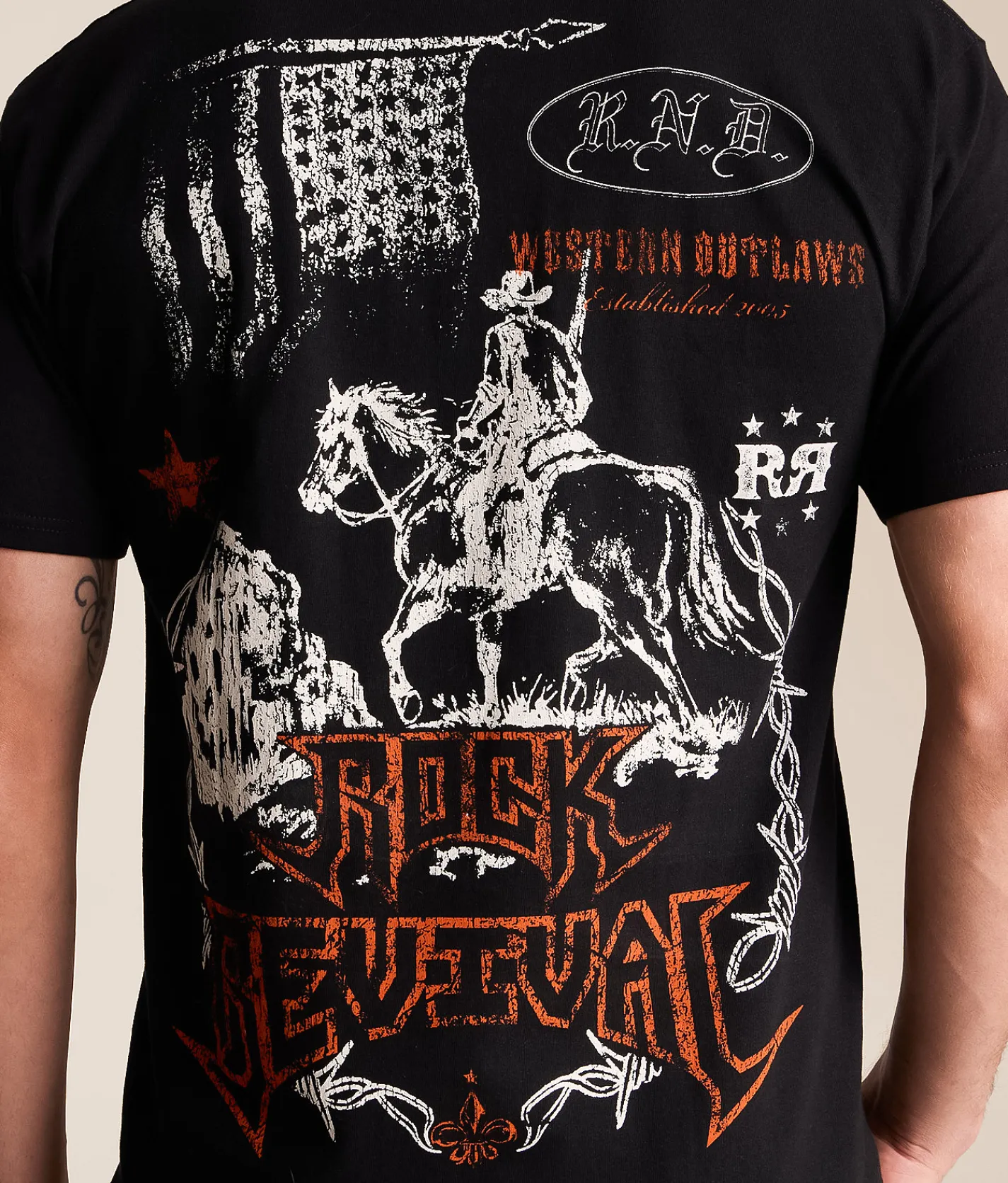 Tops|Graphic T-Shirts | Rock Revival Briggs T-Shirt Black