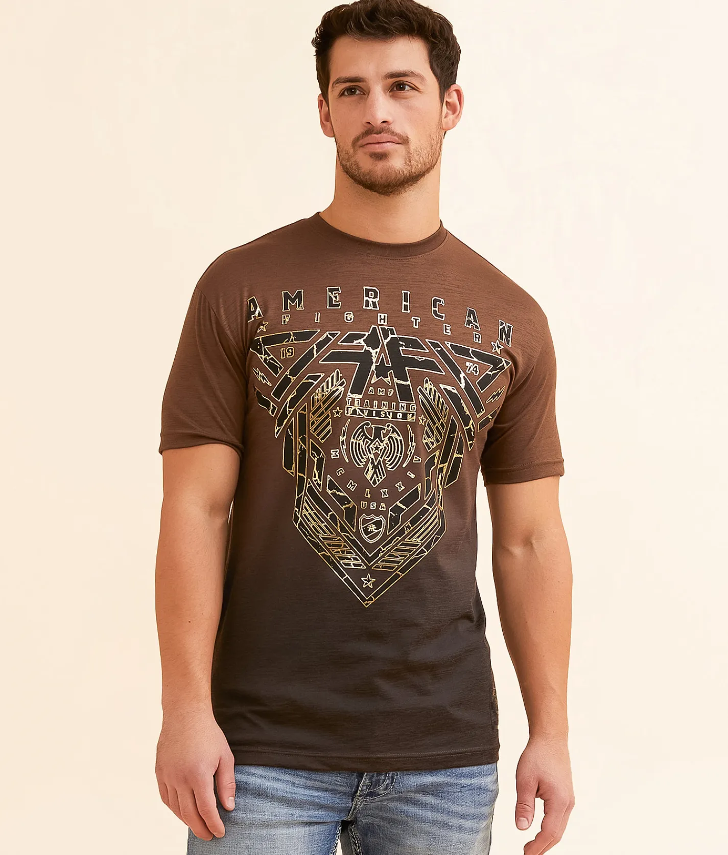 Graphic T-Shirts | American Fighter Brighton T-Shirt Carafe Hot Fudge