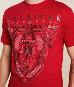 Graphic T-Shirts | American Fighter Brighton T-Shirt Cherry Dk Cherry