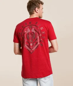 Graphic T-Shirts | American Fighter Brighton T-Shirt Cherry Dk Cherry