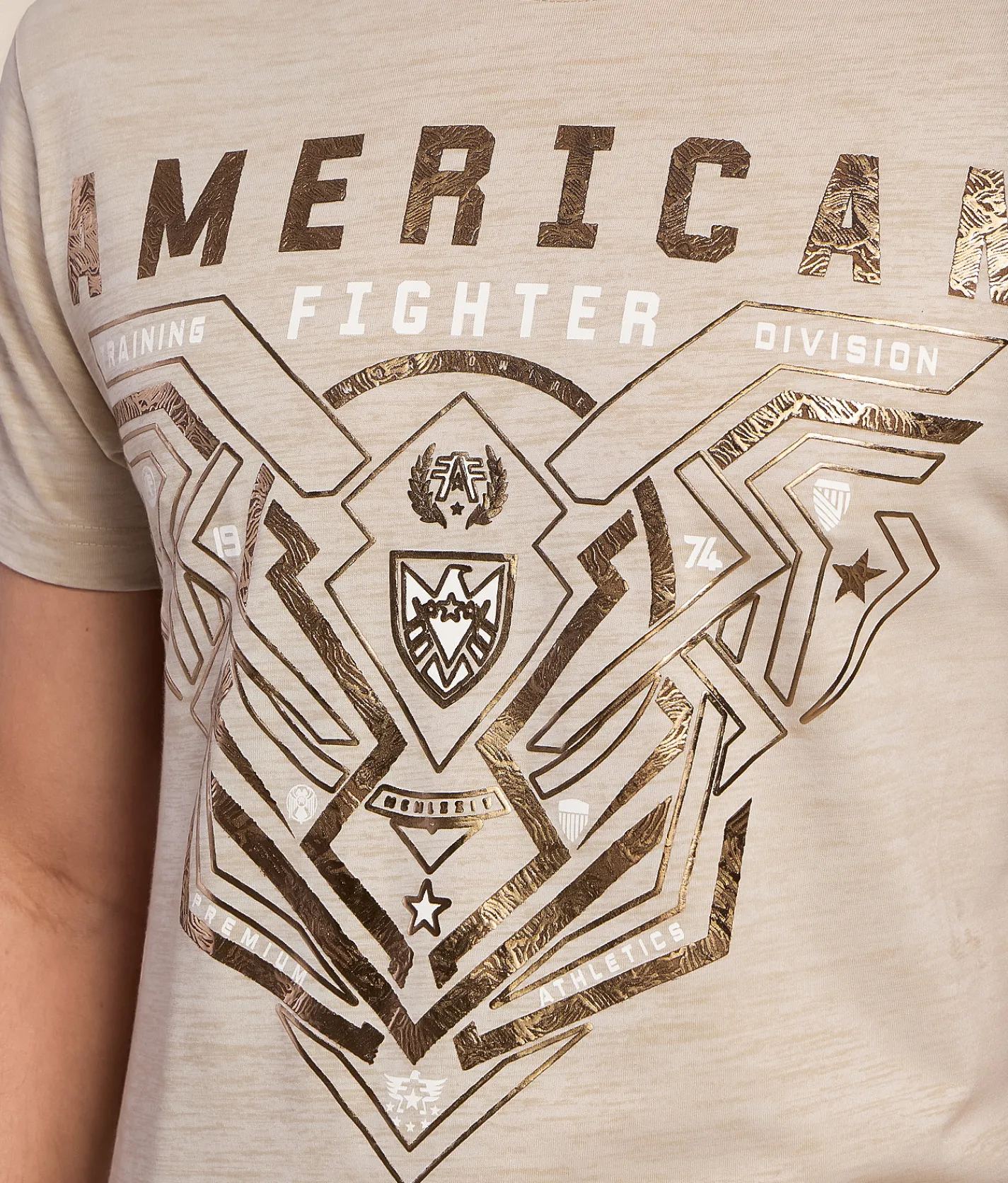 American Fighter Brimley T-Shirt Bone New