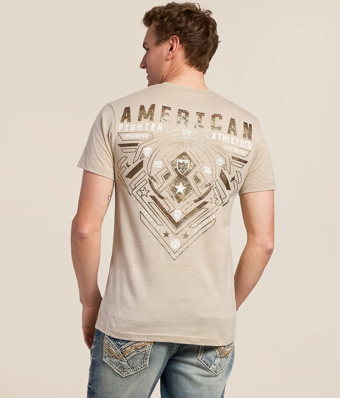 American Fighter Brimley T-Shirt Bone New