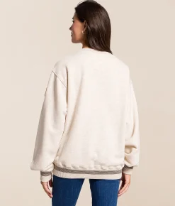 Wanakome Briony Pullover Heather Oatmeal New
