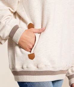 Wanakome Briony Pullover Heather Oatmeal New