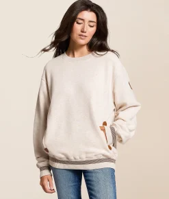 Wanakome Briony Pullover Heather Oatmeal New