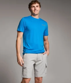 Tops|Graphic T-Shirts | Maven Co-op Brittle Badge II Performance T-Shirt Electric BLue