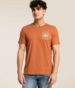 Rodeo Time Bronc Badge T-Shirt Rust Best