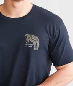 Graphic T-Shirts | Brixton Bronc T-Shirt Dark Grey