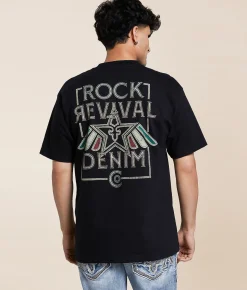 Tops|Graphic T-Shirts | Rock Revival Brooks T-Shirt Black