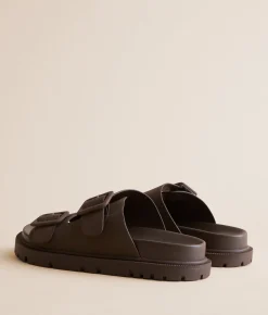 Shoes | Mia Brouklyn Big Buckle Sandal Darker Taupe