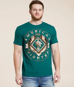 American Fighter Brownlee T-Shirt Atlantic Deep