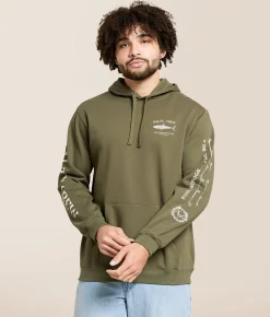 Salty Crew Bruce Hooded Sweatshirt Dusty Olive Online