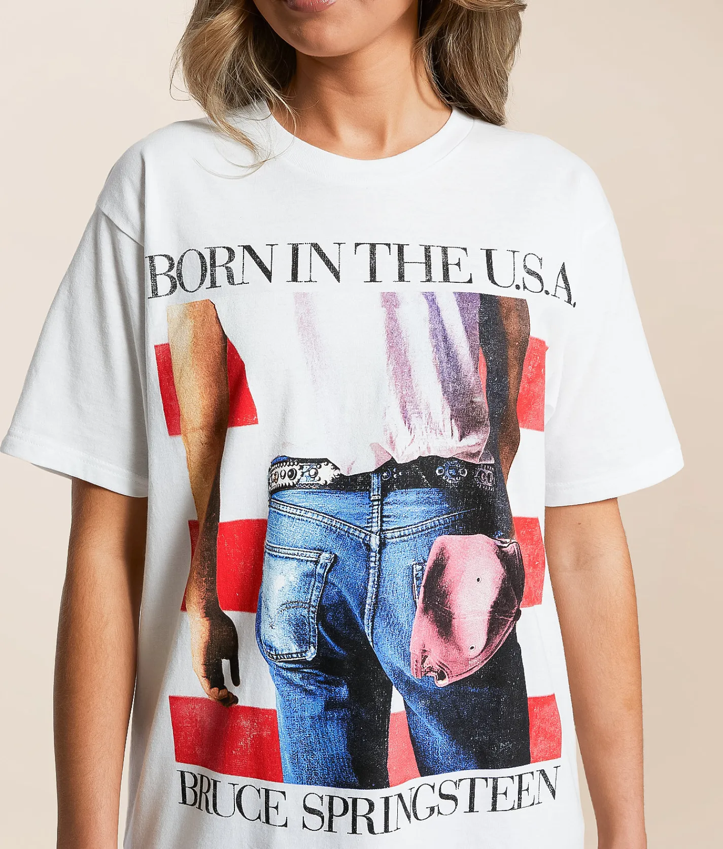 Merch Traffic Bruce Springsteen USA Band T-Shirt White Online