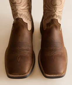 Shoes | Ariat Brush Creek Leather Cowboy Boot Aged Tan Smokey Taupe