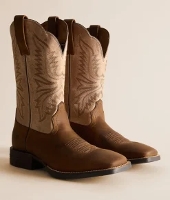 Shoes | Ariat Brush Creek Leather Cowboy Boot Aged Tan Smokey Taupe