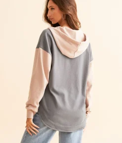 BKE Brushed Fleece Hoodie Charcoal Natural Best