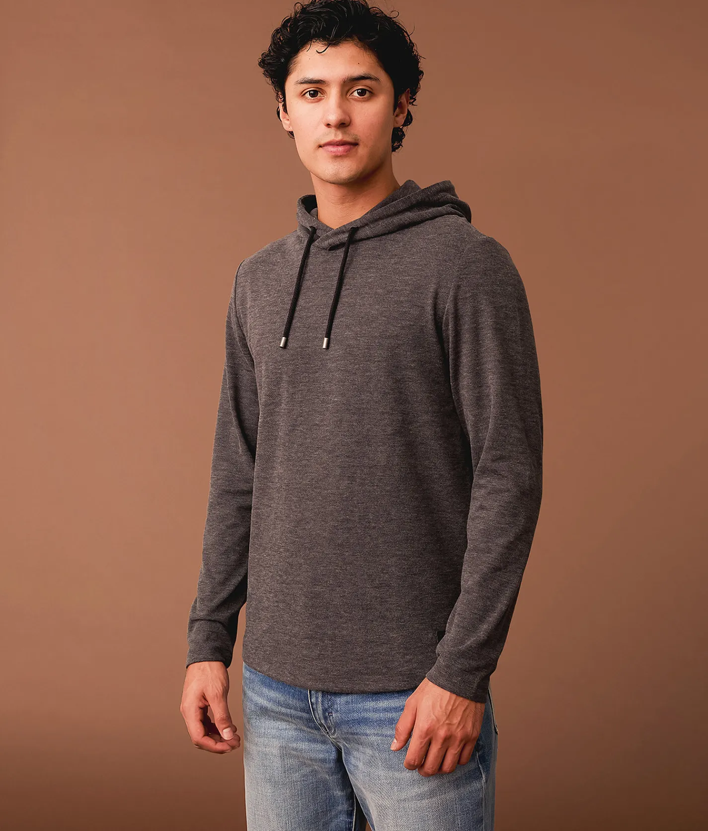 Outpost Makers Brushed Knit Hoodie Black New