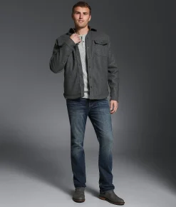 Outpost Makers Brushed Knit Shacket Charcoal Clearance