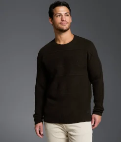 Outpost Makers Brushed Knit Sweater Cocoa Brown Hot