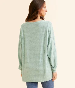 Tops | Daytrip Brushed Wide Rib Top Feldspar