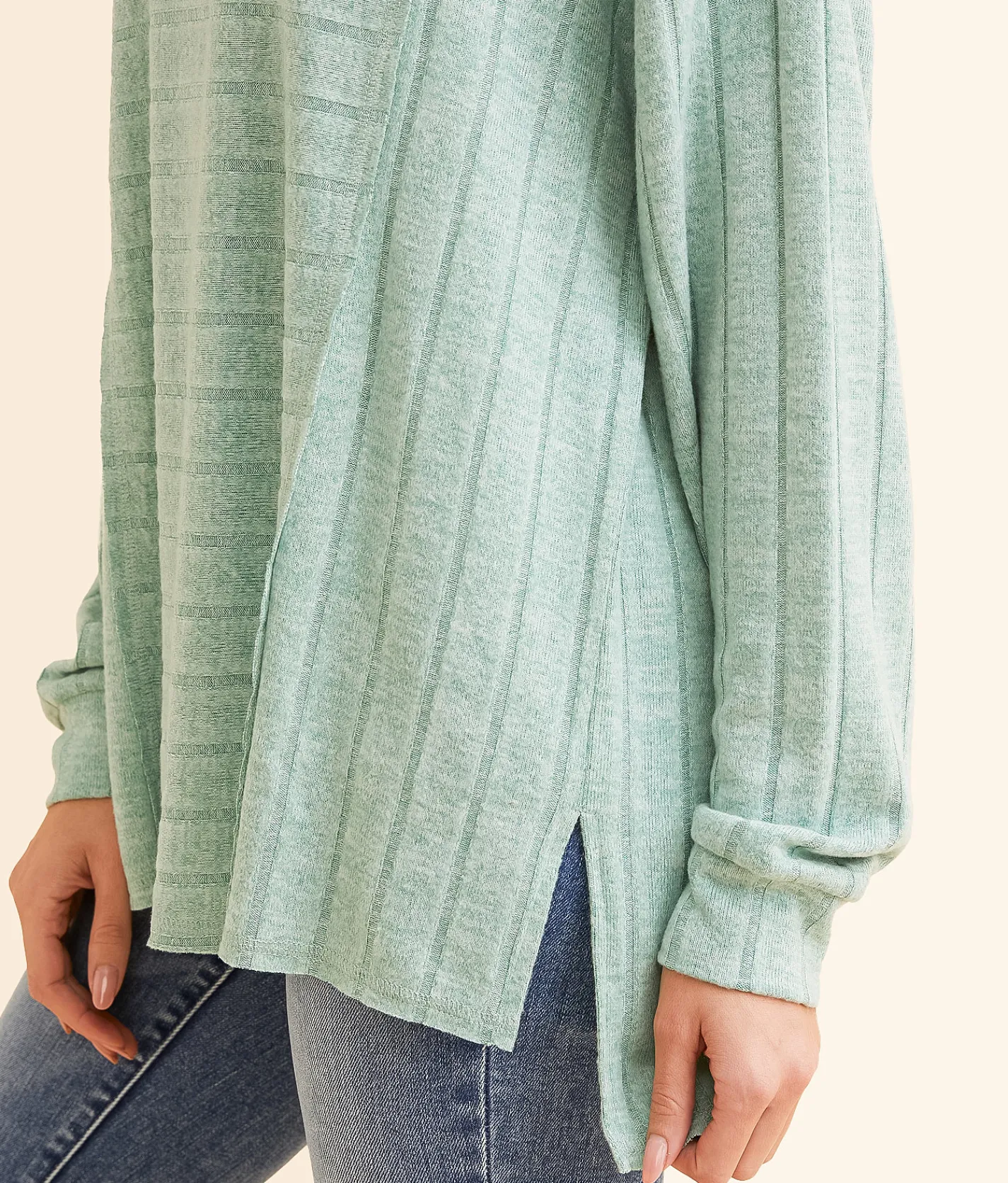 Tops | Daytrip Brushed Wide Rib Top Feldspar