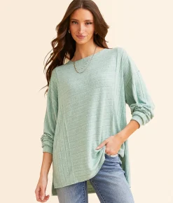 Tops | Daytrip Brushed Wide Rib Top Feldspar