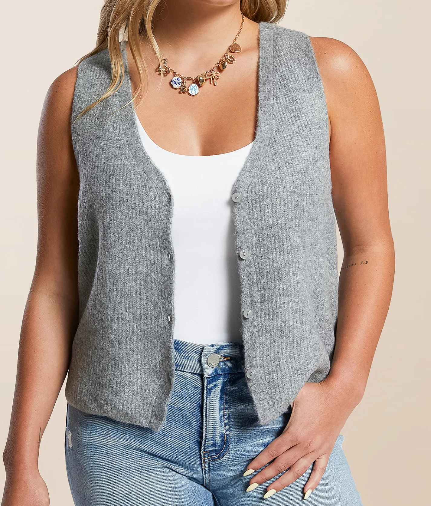 Tops | Z Supply Bryce Sweater Vest Medium Heather Grey