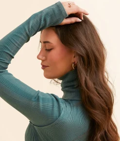 Tops | Free People Brynn Turtleneck Tunic Top Black