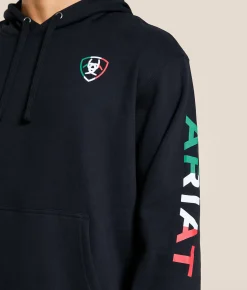 Tops | Ariat Buckin' Baqueno Hooded Sweatshirt Black