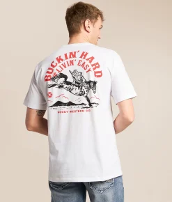 Hooey Buckin' Hard T-Shirt White Online