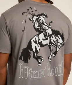 Hooey Buckin' Round T-Shirt Dark Grey