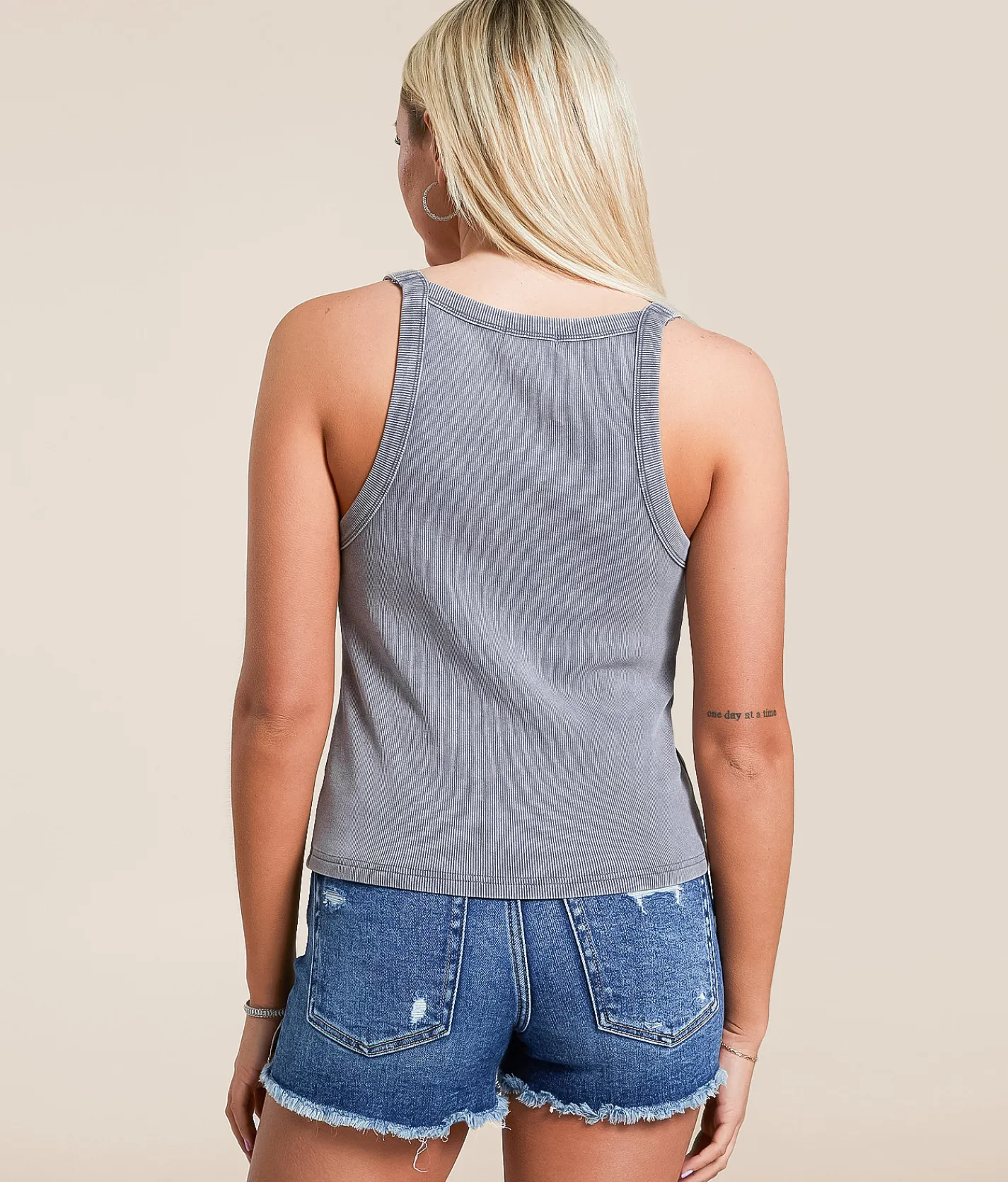 Tops | Gilded Intent Buckle Strap Tank Top Grey