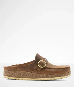 Shoes|Activewear | Birkenstock® Buckley Oiled Leather Mule Cognac