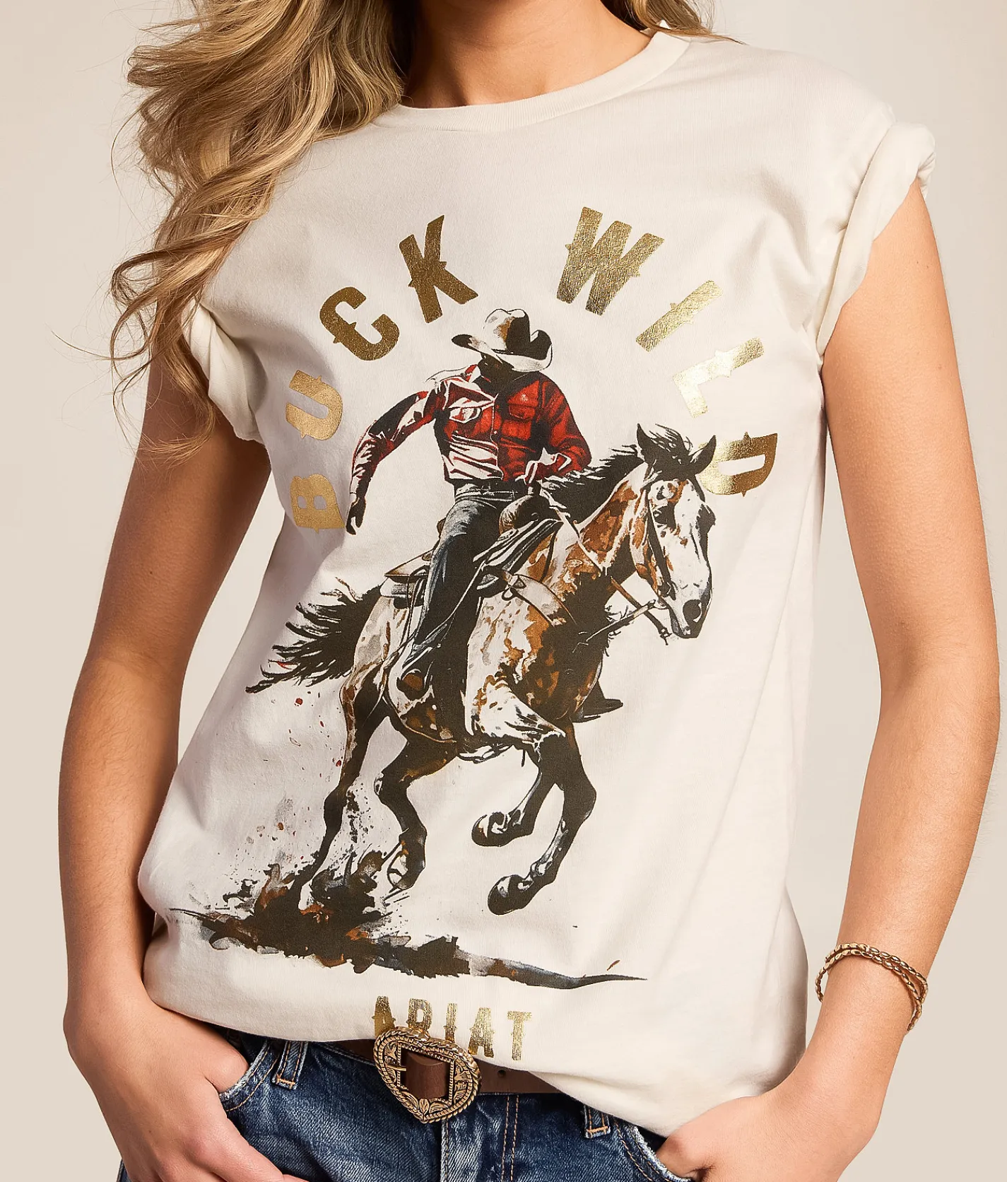 Ariat Buck Wild T-Shirt Natural Hot
