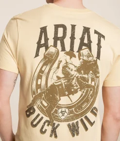 Ariat Buck Wild T-Shirt Wood Ash Discount
