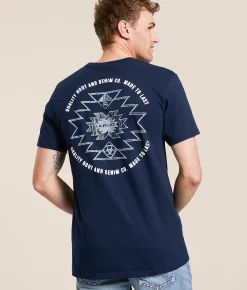 Tops | Ariat Buck Wild T-Shirt New Navy