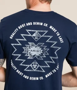 Tops | Ariat Buck Wild T-Shirt New Navy