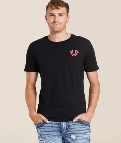 True Religion Buddha T-Shirt Ruby Red Sale