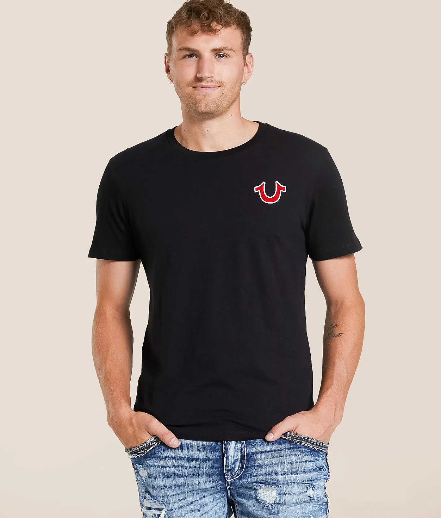 True Religion Buddha T-Shirt Ruby Red Sale