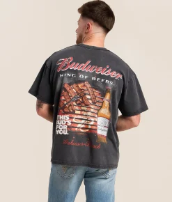 ID Supply Co. Budweiser Grilled T-Shirt Washed Black Online
