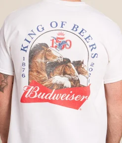 Tops | JEDCo Budweiser King Of Beers T-Shirt White