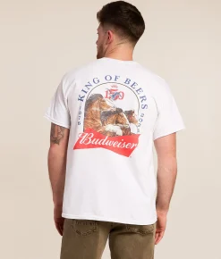 JEDCo Budweiser King Of Beers T-Shirt White Outlet