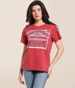 Life Clothing Budweiser King Of Beers T-Shirt Red Discount