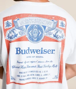 Junkfood Budweiser Label T-Shirt White