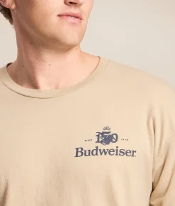 Tops|Graphic T-Shirts | Junkfood Budweiser 150th Anniversary T-Shirt Sand