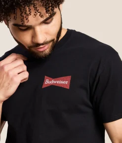 Junkfood Budwiser This Buds For You T-Shirt Black Clearance